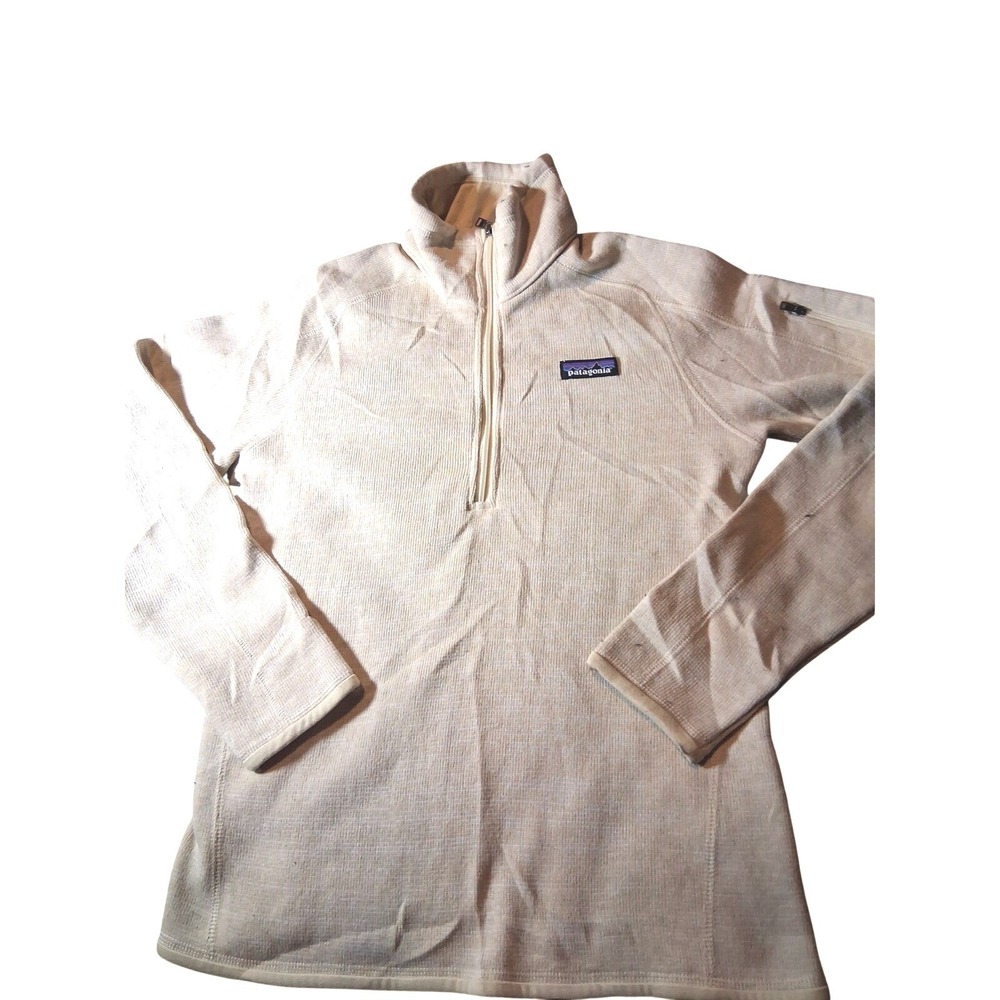 Patagonia Better Sweater Womens Small Oatmeal Heather 1/4 Zip Fleece Pullover